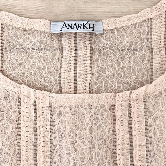 Anarkh Lace Sleeveless Top in 'Vintage Ivory' Size Medium Made in USA / Coquette - Picture 2 of 14